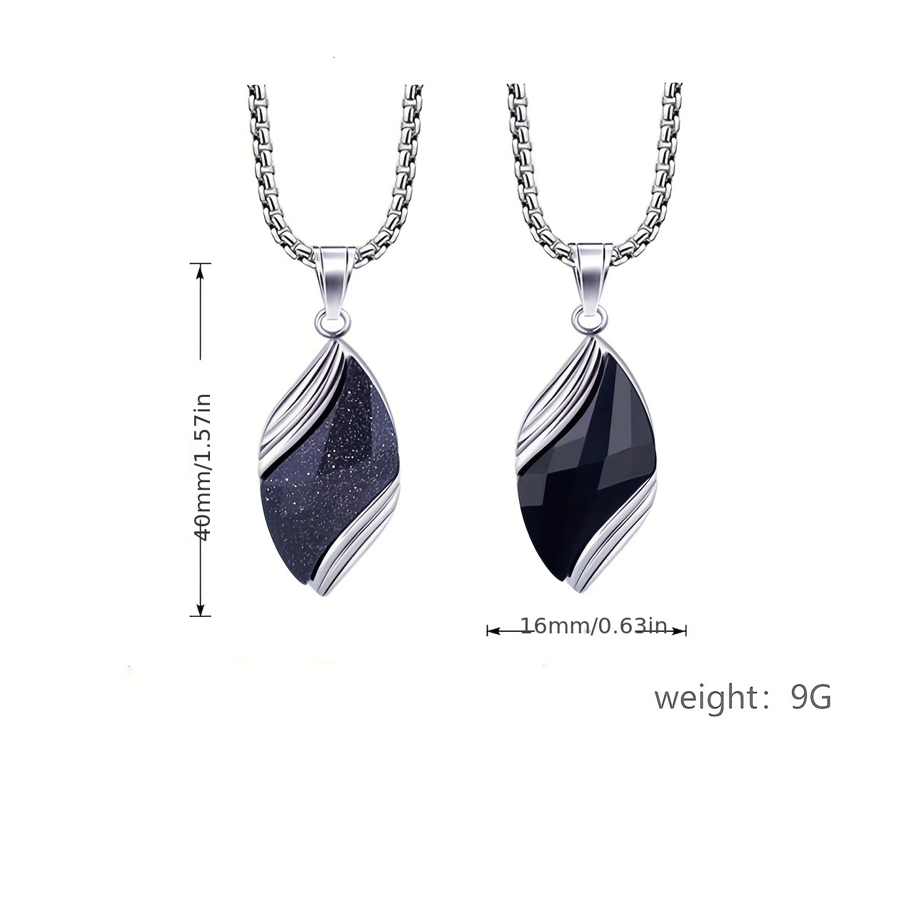 Sandstone Titanium Steel Men's Necklace Stainless Steel Pendant